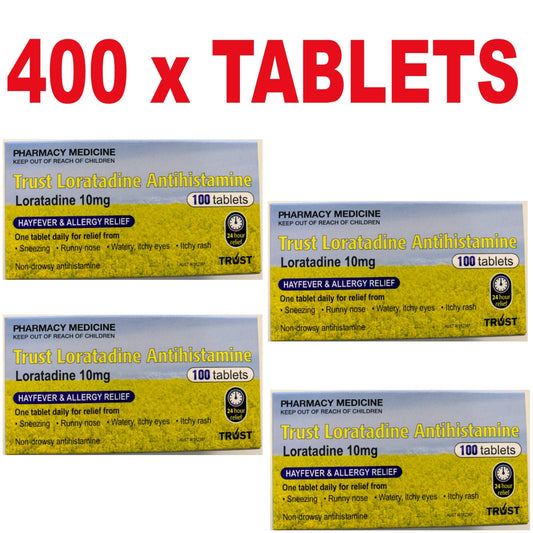 400 x Trust Loratadine, 10mg (GENERIC CLARATYNE ALTERNATE 10MG)