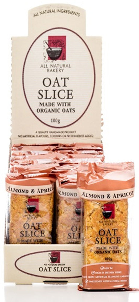 Organic Oat Slice Almond & Apricot 100g (Pack of 14)