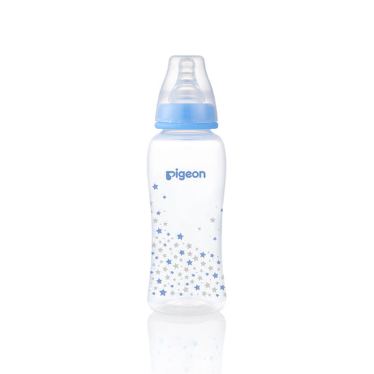 Pigeon Flexible Bottle CLEAR PP 250mL Blue Star