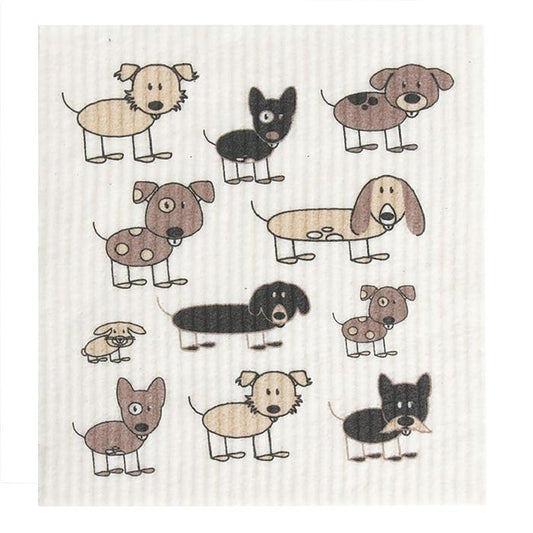 RETROKITCHEN 100% Biodegradable Dishcloth Dogs 1