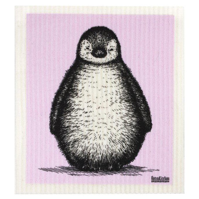 RETROKITCHEN 100% Biodegradable Dishcloth Penguin 1