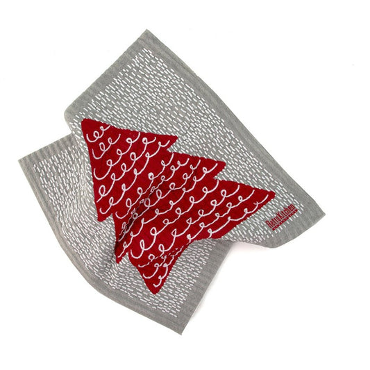 RETROKITCHEN 100% Biodegradable Dishcloth Christmas Tree 1