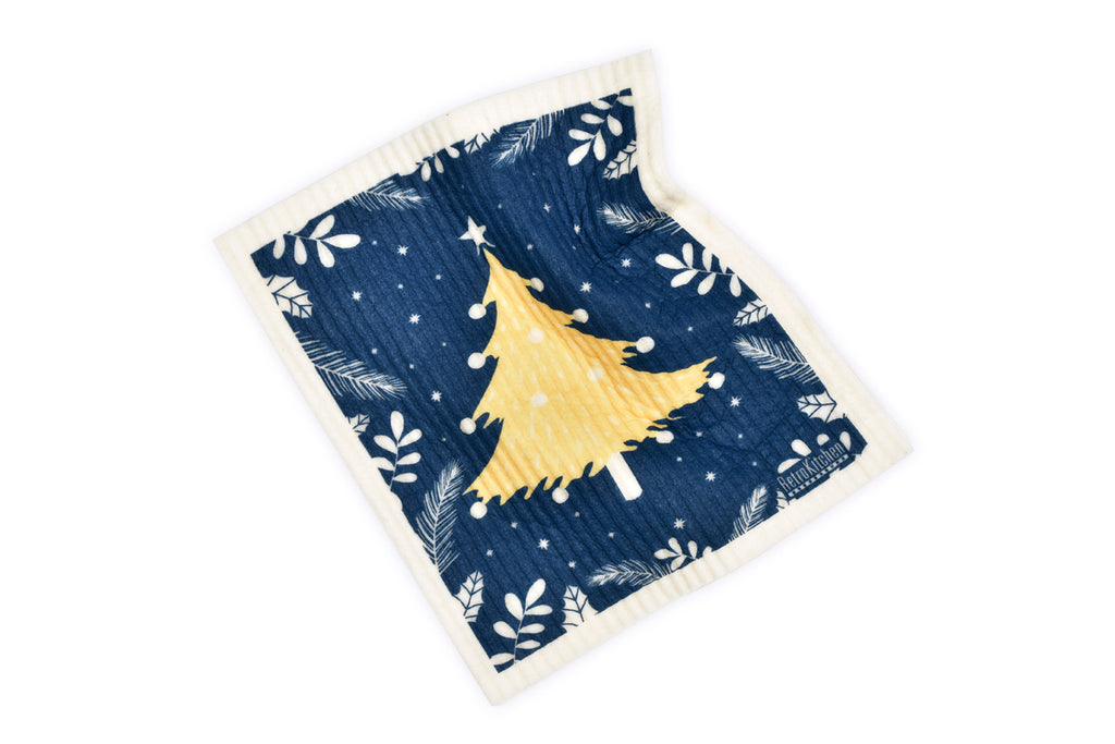 RETROKITCHEN 100% Compostable Sponge Cloth Christmas Tree 1