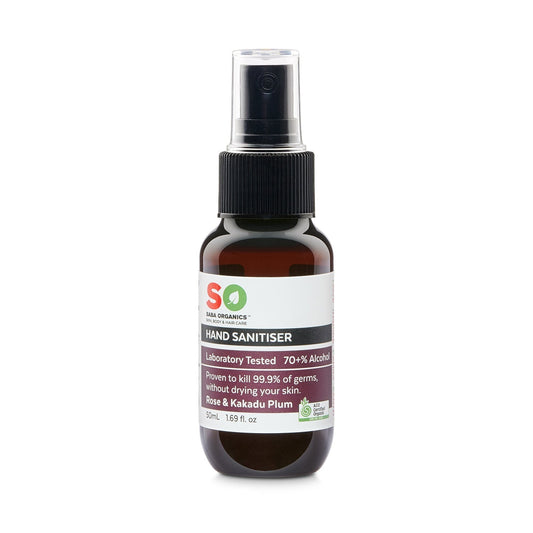 Saba Organics Rose & Kakadu Plum Hand Sanitiser Brown 50ml