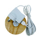 SaltCo Selenite Lamp Cord LED White with Wooden Base (for small selenite lamp only)
