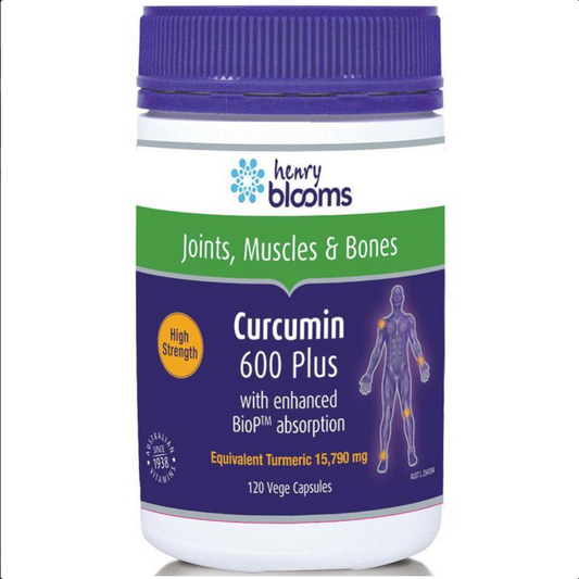 Henry Blooms Curcumin 600 Plus with Enhanced BioP 120 Capsules