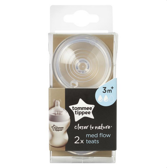 Tommee Tippee Closer To Nature Medium Flow Teats 2 Pack