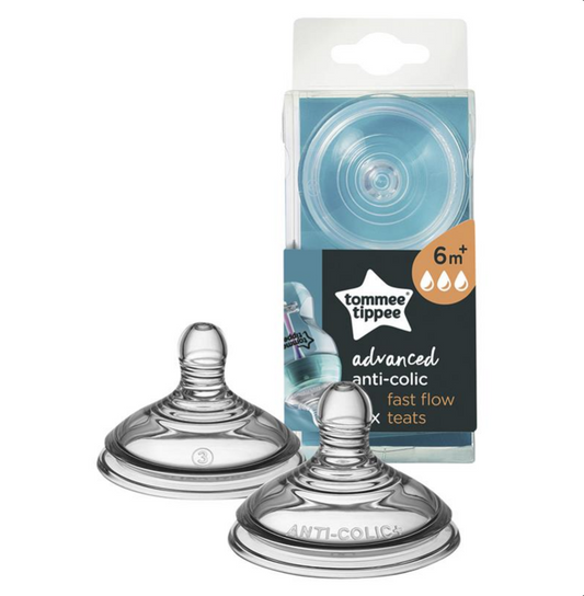 Tommee Tippee Closer to Nature Advanced Anti-Colic Teats Fast Flow 2 Pack