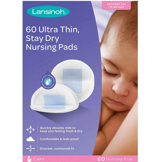 Lansinoh Ultra Thin Stay Dry Nursing Pads 60 Pack