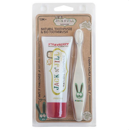 Jack N' Jill Strawberry Toothpaste with Bunny Bio Brush (Expiry 08/2024)