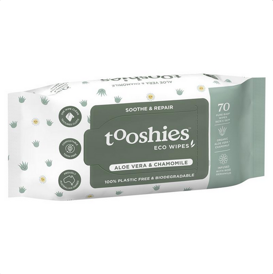 Tooshies By TOM Baby Wipes Aloe Vera & Chamomile 70 Pack