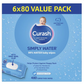 Curash Simply Water Wipes 6 x 80 Packs