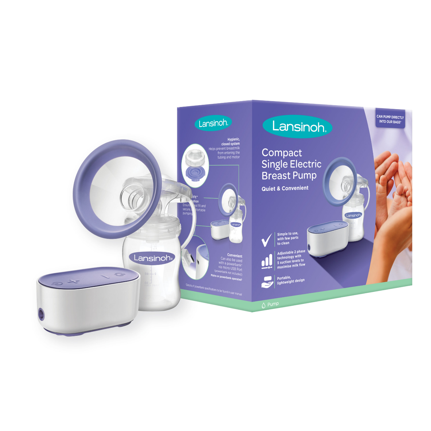 Lansinoh Compact Single Electric Breast Pump