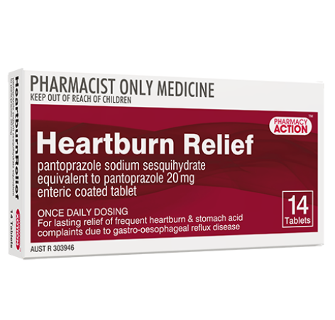 Pharmacy Action Heartburn Relief 14 Tablets (Limit ONE per Order)