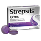 Strepsils Extra Blackcurrant Fast Numbing Sore Throat Pain Relief with Anaesthetic Lozenges 16 pack