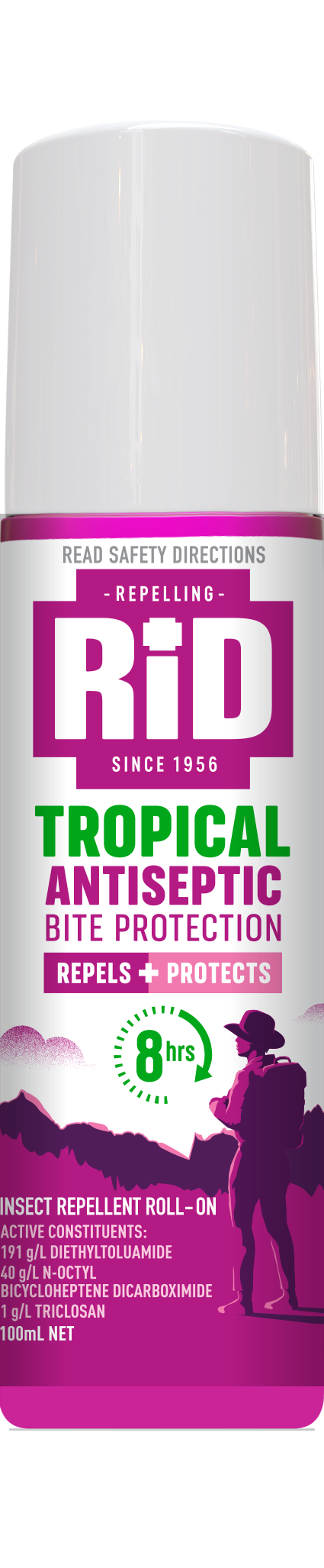 RID Medicated Insect Repellant Tropical Strength Roll On 100mL