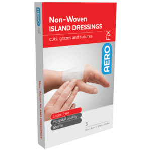 AEROFIX Non-Woven Island Dressing 6 x 8cm 5 Packs