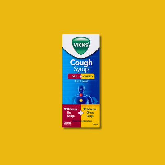 Vicks Cough Syrup Dry + Chesty 200ml