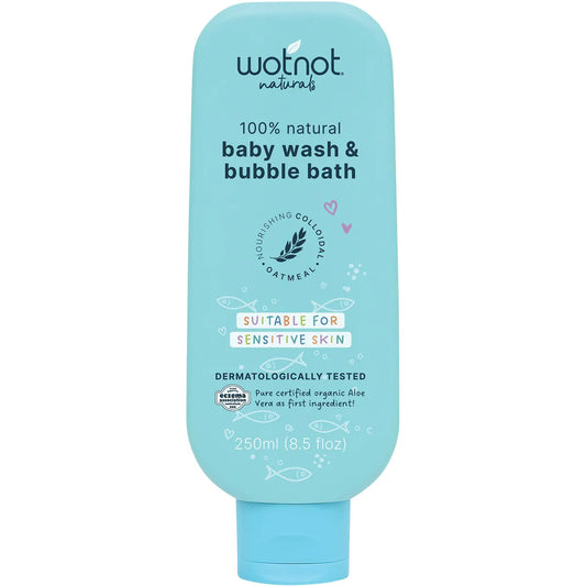 WOTNOT Baby Wash & Bubble Bath Suitable For Sensitive Skin 250ml