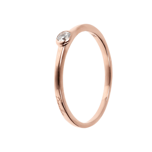 9Kt Gold Solitaire Ring with Diamond Light Point