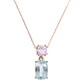 9Kt Gold Necklace with Rolo Chain and Natural Stone Pendant