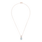 9Kt Gold Necklace with Rolo Chain and Natural Stone Pendant