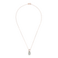 9Kt Gold Necklace with Rolo Chain and Natural Stone Pendant