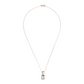 9Kt Gold Necklace with Rolo Chain and Natural Stone Pendant