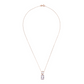 9Kt Gold Necklace with Rolo Chain and Natural Stone Pendant