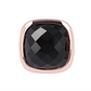 Chevalier Ring with Faceted Square Stone