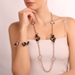 Bracelet with Flat Round Links and Black Onyx