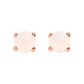 Button Earrings with Round Natural Stone