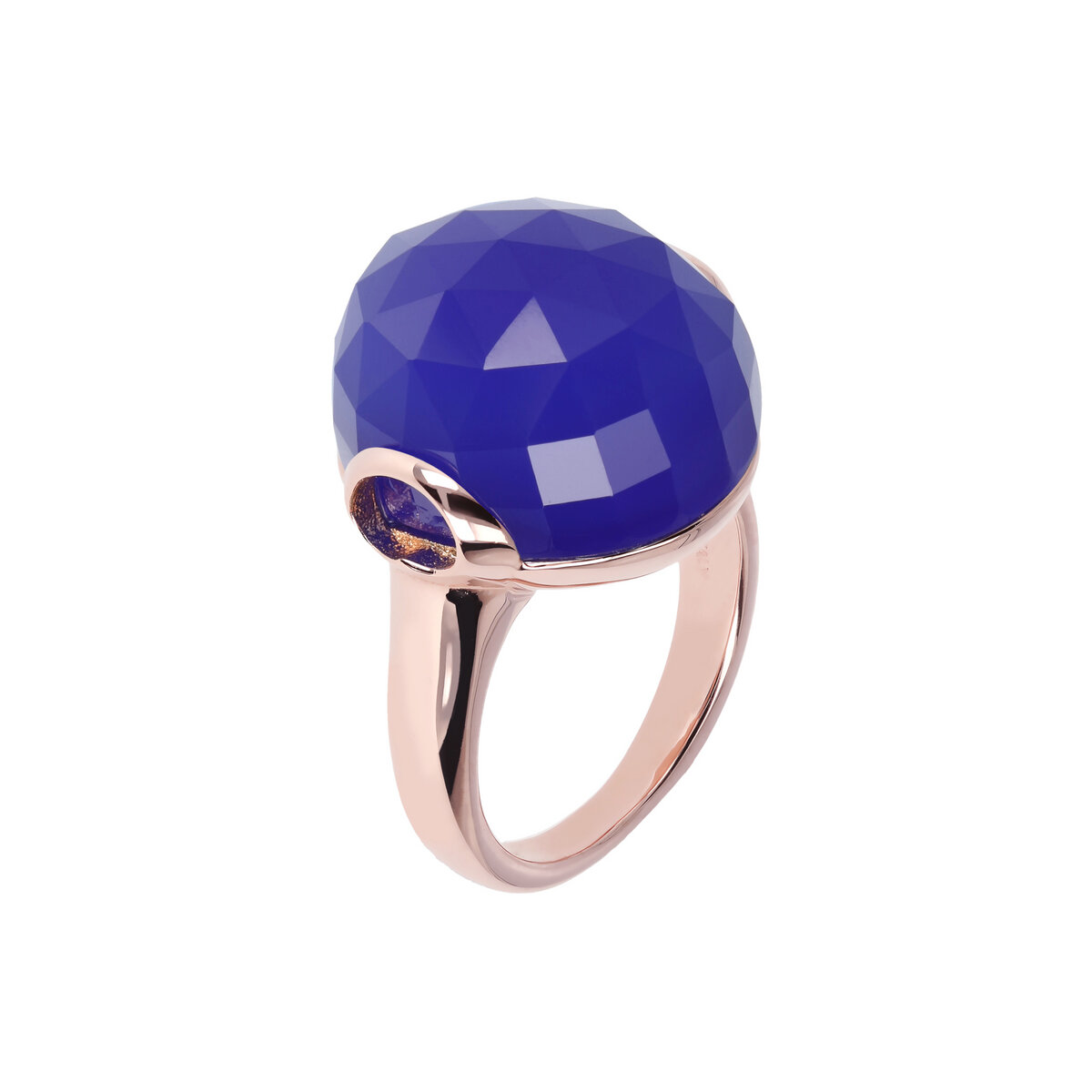 Cocktail Ring with Round Natural Stone