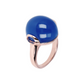 Cocktail Ring with Round Natural Stone