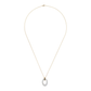 Golden Altissima Necklace with Oval Pavé Pendant