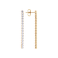 Golden Tennis Wire Pendant Earrings with Zirconia