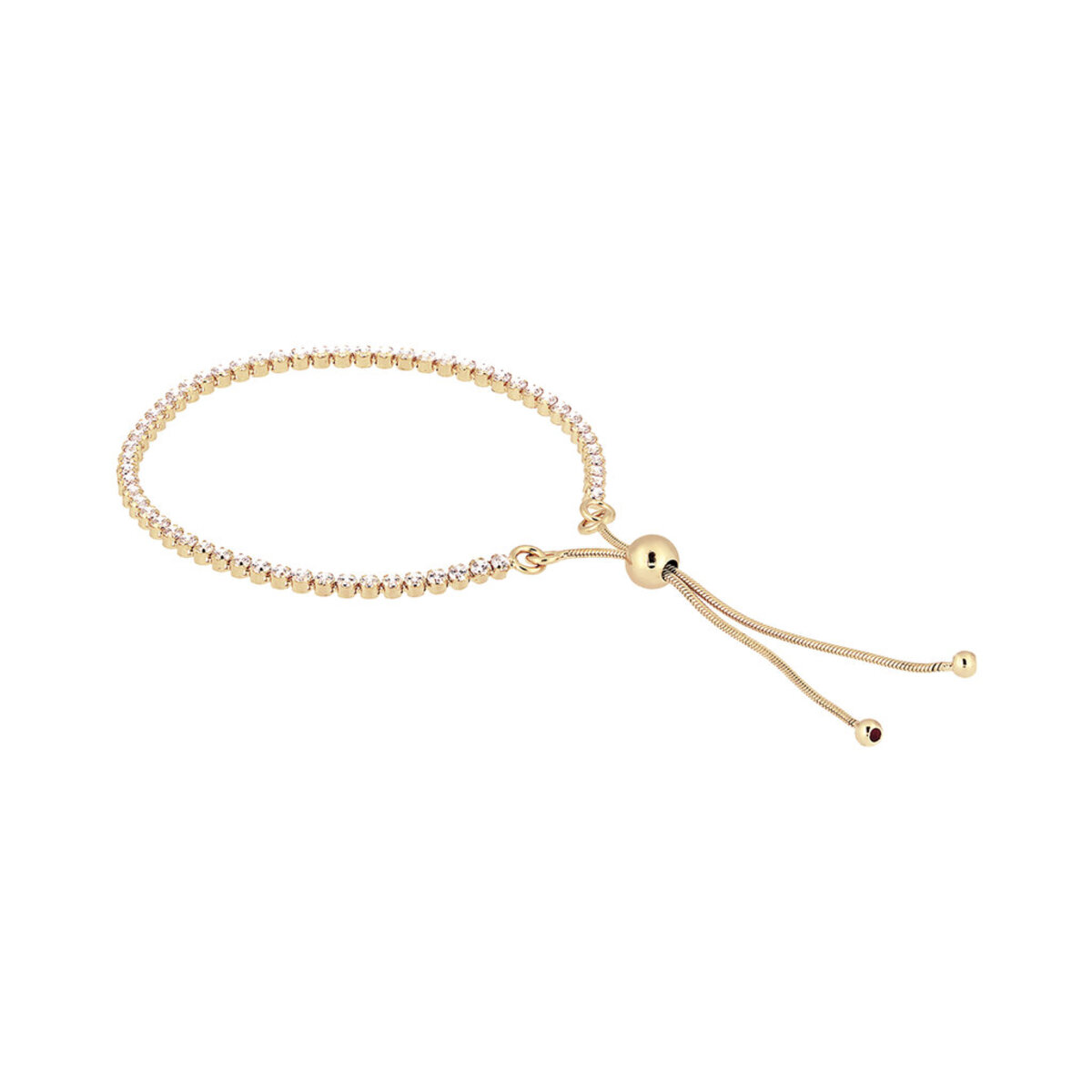 Golden Tennis Bracelet with Cubic Zirconia