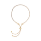 Golden Tennis Bracelet with Cubic Zirconia