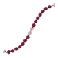 Bracelet with Spheres in Natural Stone and Pavé Element in Cubic Zirconia
