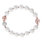 Bracelet with Spheres in Natural Stone and Pavé Element in Cubic Zirconia