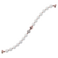 Bracelet with Spheres in Natural Stone and Pavé Element in Cubic Zirconia