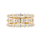 Golden Multistrand Riviera Ring with Cubic Zirconia