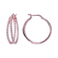 Double Hoop Earrings with Cubic Zirconia