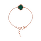 Bracelet with Four Leaf Clover Pendant in Natural Stone