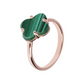 Cocktail Ring with Natural Stone Flower
