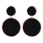 Double Disc Pendant Earrings with Natural Stone or Mother of Pearl