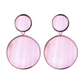 Double Disc Pendant Earrings with Natural Stone or Mother of Pearl