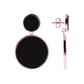 Double Disc Pendant Earrings with Natural Stone or Mother of Pearl