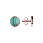 Button Earrings with Small Disc in Natural Stone