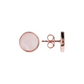 Button Earrings with Small Disc in Natural Stone